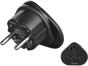Adaptador enchufe - Hama 00223454, Universal, 100 V 250 V, Negro
