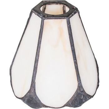 Tulipa tiffany de cristal blanco d.7,5xalt.7,5cm, para g9