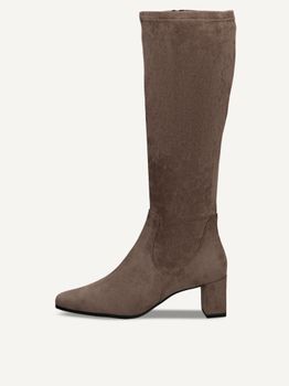 CAPRICE Boots, brown, made of Textiles with Block heel, Size 41