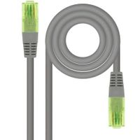 cable de red nanocable 10201425 cat6 utp rj45 25m gris awg26 cca