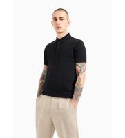 ax armani exchange para hombre 8nzf5dzm3jz1200 polo de punto negro xl casual algodon manga corta