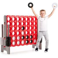 conecta 4 juego gigante 4 juego 4 en raya gigante 42 anillos gigantes y dispositivo costway 118x43x104 cm