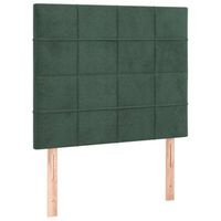 cabecero cama mueble de dormitorio con luces led terciopelo 90 x 5 x 118128 cm verde oscuro m020002834