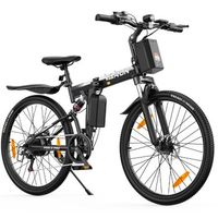 bicicleta de montana electrica plegable varun m26-3 pro de 26 suspension completa negra