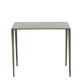 Mesa auxiliar de metal gris