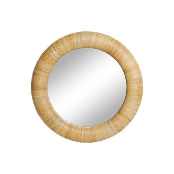 Espejo Ratan Cristal 80x7x80 Natural