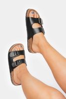sandalias negras destalonadas en ancho especial