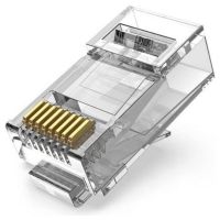 conector rj45 vention idgr0-50 cat6a utp terminales chapados en oro 50 unidades