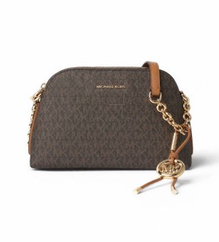 Michael Kors para mujer. 32T6GX4C1B Bolso Freddie cruzado con cadena pequeño marrón (OSFA), Casual, PVC