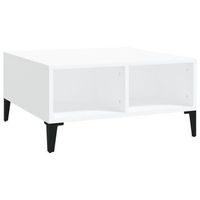 mesa de centro con 4 compartimentos abiertos diseno moderno y contemporaneo 60 x 60 x 30 cm madera de ingenieria blanca dec037923