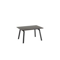 dylan - mesa extensible 140200 x 80 cm con tablero de ceramica de marmol gris