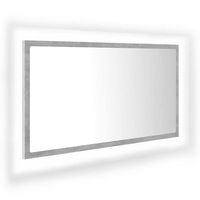 espejo de bano acrilico gris hormigon 80x85x37 cm vidaxl