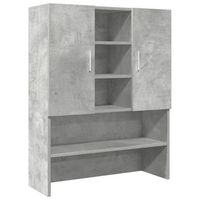 armario de lavadora gris hormigon 705x255x90 cm vidaxl