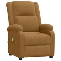 sillon de masaje de terciopelo marron cfw546001