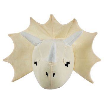 Decoración De Pared De Fieltro Algodón Beige Blanco 37 X 29 Cm Dinosaurio