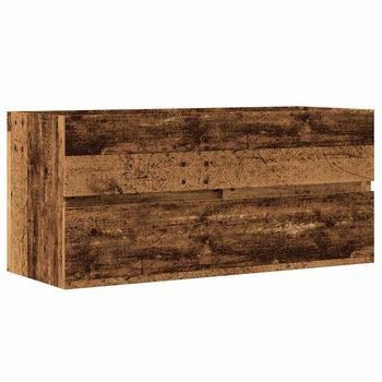 Mueble De Almacenaje | Armario Para Lavabo Madera Ingeniería Envejecida 100x38,5x45 Cm