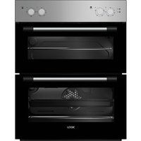 logik lbudox18 electric built-under double oven - silver silver