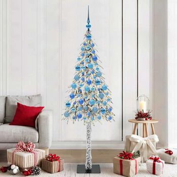 Vidaxl Árbol De Navidad Con 300 Led Con Soporte 180 Cm Pe Y Acero
