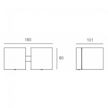 Aplique de pared dau (2 luces)