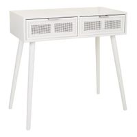 recibidor de madera y rejilla blanco 80x42x79
