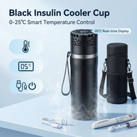 vaso enfriador de insulina inteligente nevera medica portatil estuche de refrigeracion para viajes 0-20  control de temperatura digital c para plumas de insulina para diabeticos