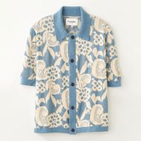 corridor floral pima cotton-jacquard knit shirt - s