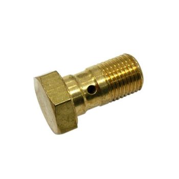 Tornillo banjo M10x1.25 simple cabeza plana acero oro