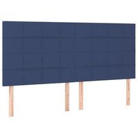 pack 4 uds cabeceros  panel de cabecero  decoracion de pared de tela azul 80x5x7888 cm