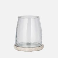 nkuku sikkim marble tealight holder - clear
