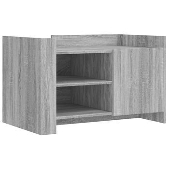 Mesa De Centro 50x80x50 Cm Madera - Gris