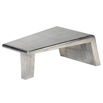 Mesa De Café - Mesa De Centro Estilo Aviador Vintage De Aluminio