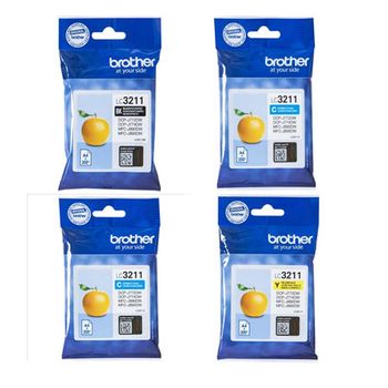 Original Multipack Brother MFC-J890DW Printer Ink Cartridges (4 Pack) -LC3211BK