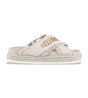 mou para mujer musw451005k sandalias de ante criss-cross recycled canvas blanco roto 40 3 a 5cm ninguno casual