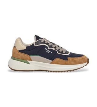 Pepe Jeans para hombre. PMS600022 Zapatillas Bampton Club negro (40), Plano, Cordones, Casual
