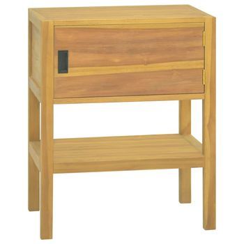 Armario De Baño Madera Maciza De Teca 60x40x75 Cm Vidaxl