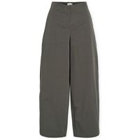 vila pantalon fluido elvira trousers - dark grey para mujer