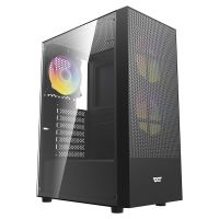 caja de torre darkflash a290 negro argb cristal templado mesh media atx