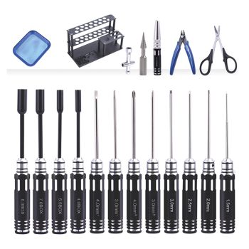 YUNZHONG juego de herramientas de destornillador de 18 piezas / 19 piezas para coche RC
