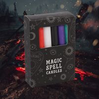 magic spell candles mixed colours - 12 pack