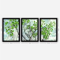 cuadro decorativo enmarcado 3sc107 multicolor 35x45 cm 3 piezas