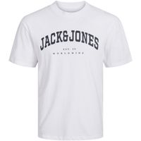 jack  jones camiseta 12258924 jjecaleb varsity tee ss o-neck noos jnr white para nino