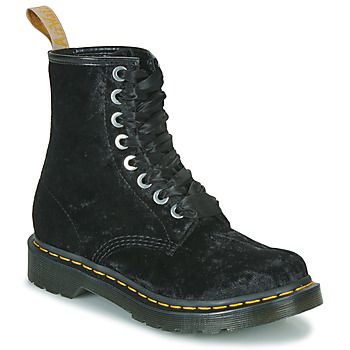 Dr. Martens Botines VEGAN 1460 BLACK VELVET para mujer
