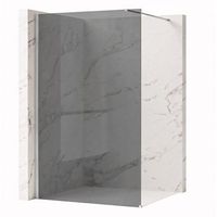 pared de la ducha rea flexi grey chrome 140