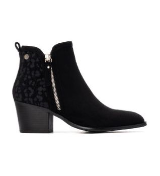 Xti para mujer. 14464702-NEGRO Botines 144647 negro (36), 3 a 5cm, Cremallera, Casual