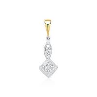 colgante de diamantes en oro de 14 quilates