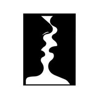 decoracion pared de metal kissing moment negro 50x015x70 cm