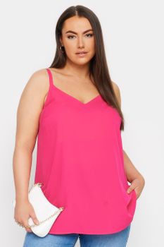 Yours Top Tirantes Rosa, Mujer Curvy Y Tallas Grandes, Yours