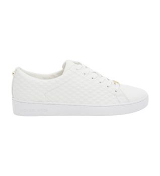 Michael Kors para mujer. 43R4KTFS1L Zapatillas Keaton con logotipo (40), Blanco, Plano, Cordones, Casual