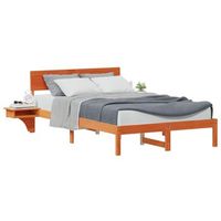 cama matrimonial  cama para adulto  estructura de cama con cabecera marron cera 120 x 200 cm