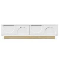 mueble de tv 4 puertas mdf urban meuble 175x40x415 cm - negro